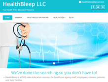 Tablet Screenshot of healthbleep.com